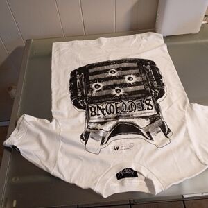 White Graphic Tee with Bold Design